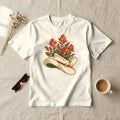 Wildflower Cowboy Hat - styled flat lay · ivory