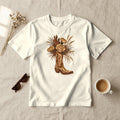 Wildflower Cowboy Boot - styled flat lay · ivory