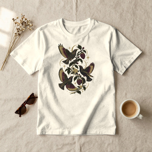 Blackbirds and Bramble - styled flat lay · ivory