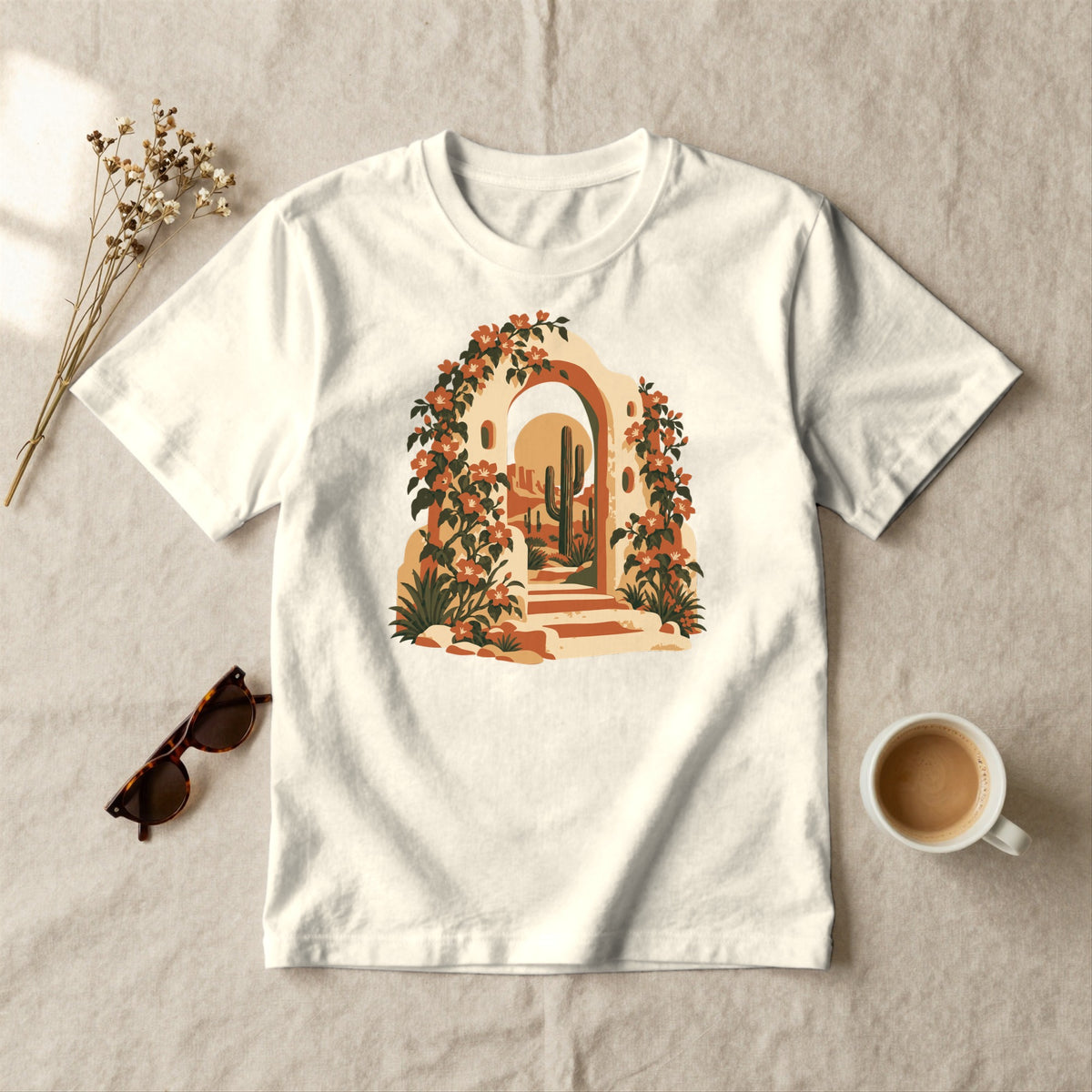 Desert Archway Garden - styled flat lay · ivory