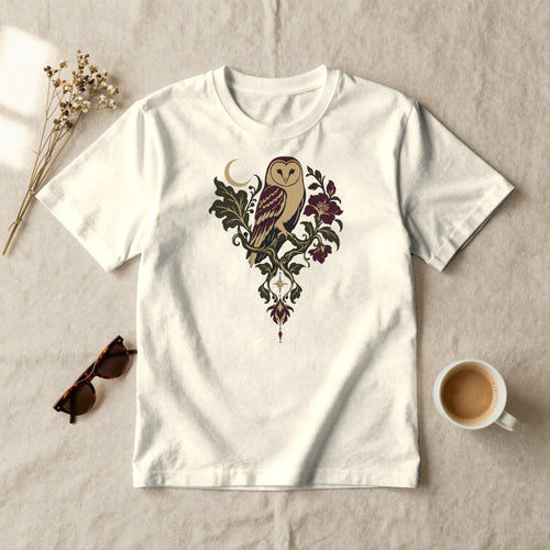Barn Owl Crescent - styled flat lay · ivory