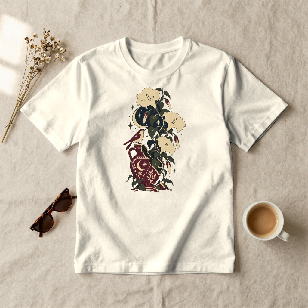 Moonflower Vase - styled flat lay · ivory