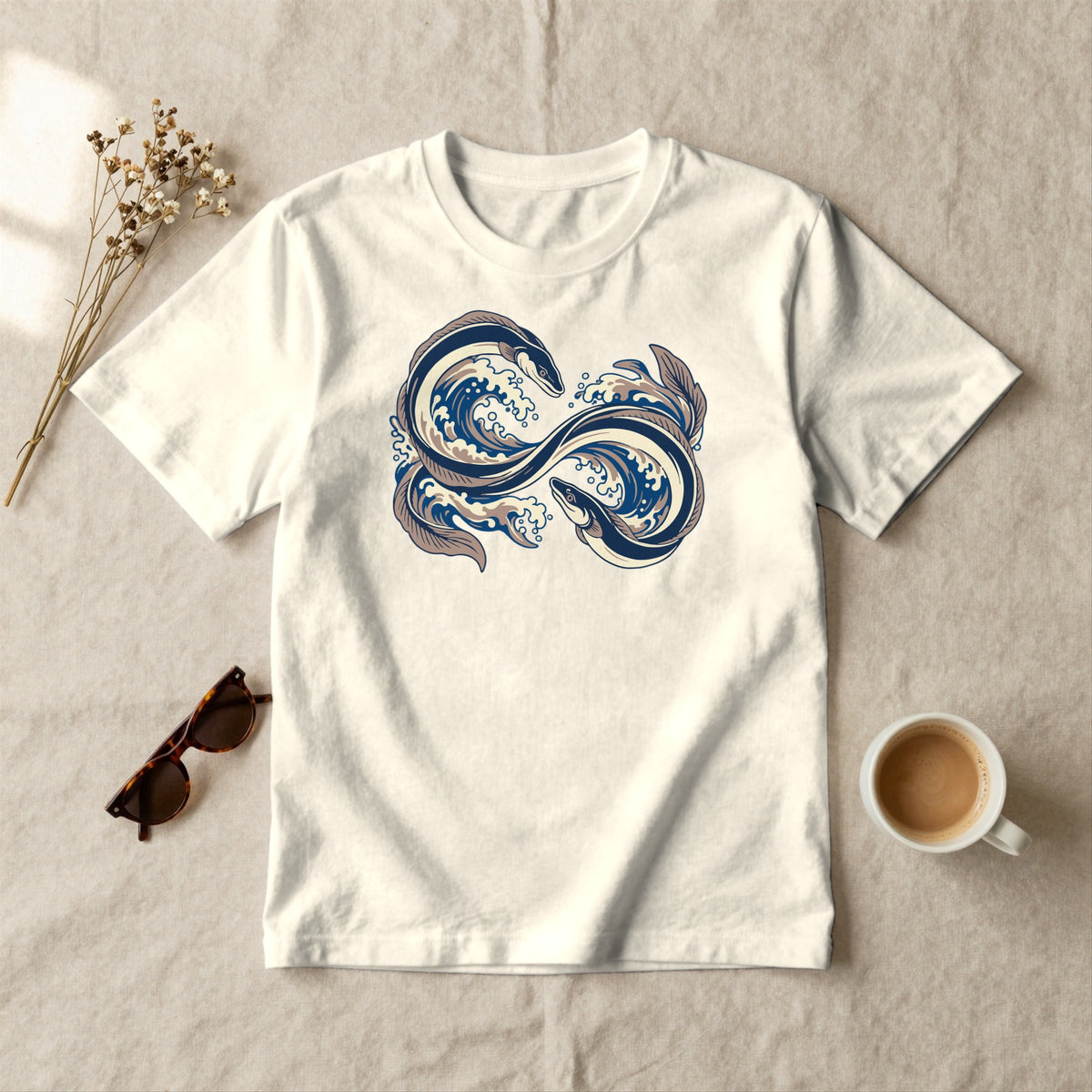 Infinity Wave - styled flat lay · ivory