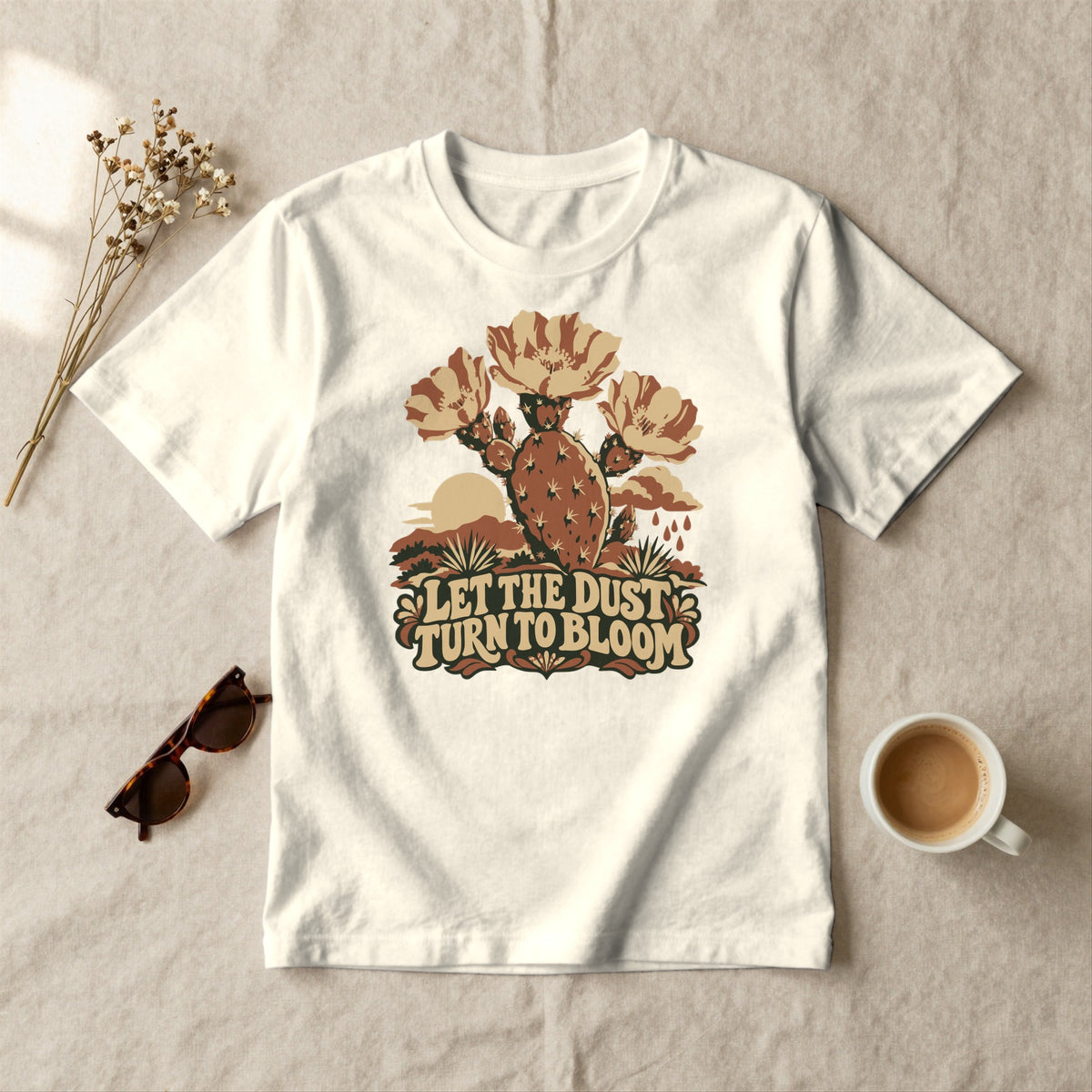 Let the Dust Turn to Bloom - styled flat lay · ivory