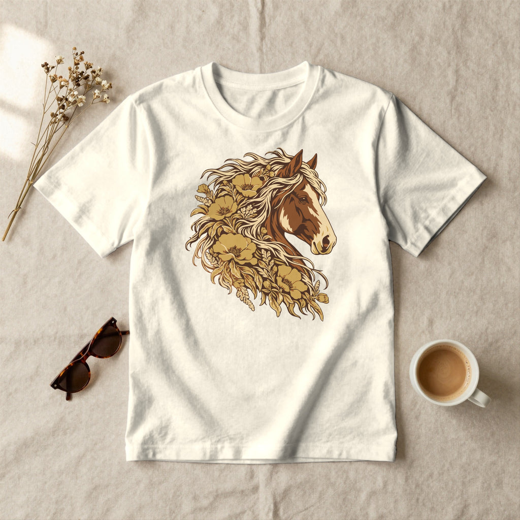 Wildflower Mane Horse - styled flat lay · ivory