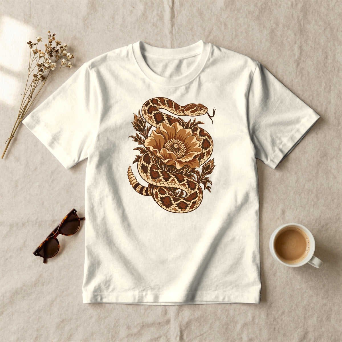 Rattlesnake Bloom - styled flat lay · ivory