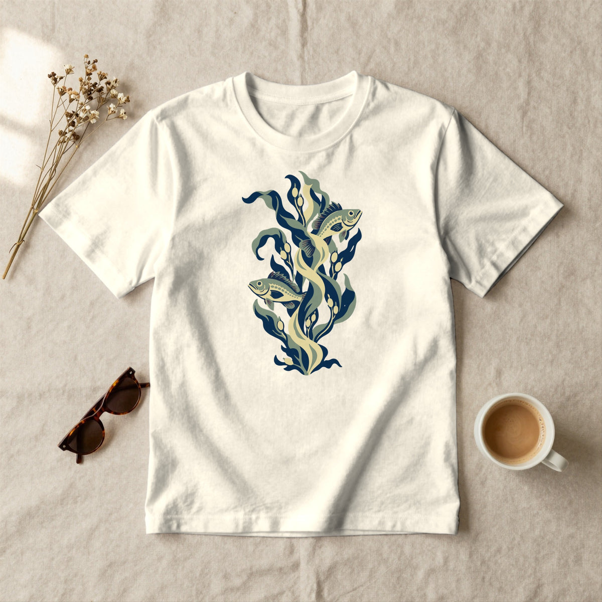 Kelp Forest Fish - styled flat lay · ivory