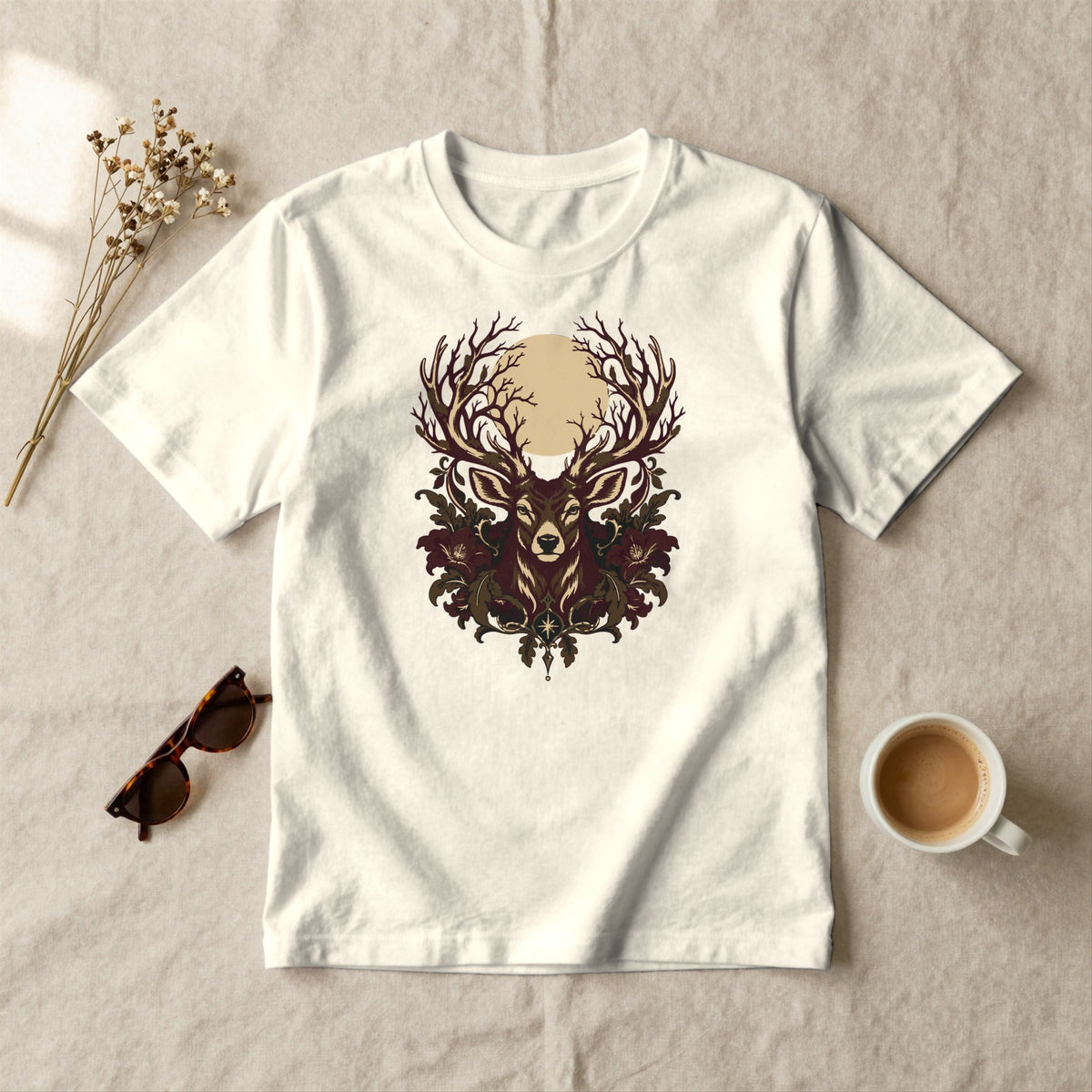 Moon Stag - styled flat lay · ivory
