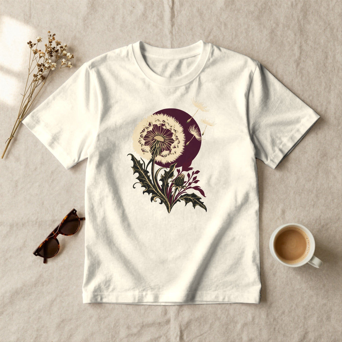 Dandelion Moon - styled flat lay · ivory
