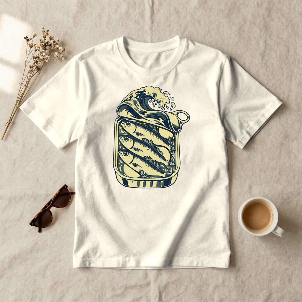 Tinned Sardine Wave - styled flat lay · ivory