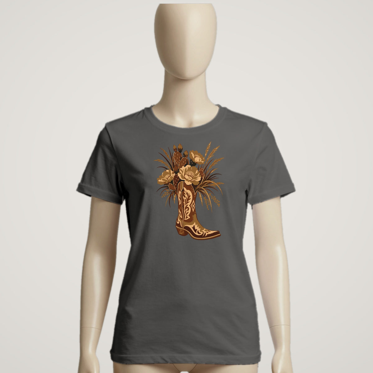 Wildflower Cowboy Boot - female mannequin · pepper