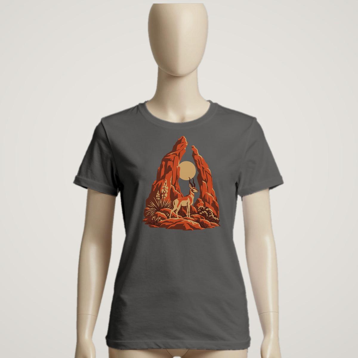 Red Rock Pronghorn - female mannequin · pepper