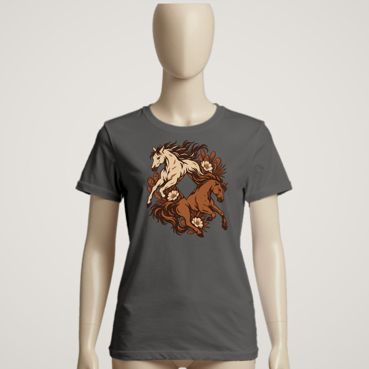 Wild Horses Running - female mannequin · pepper