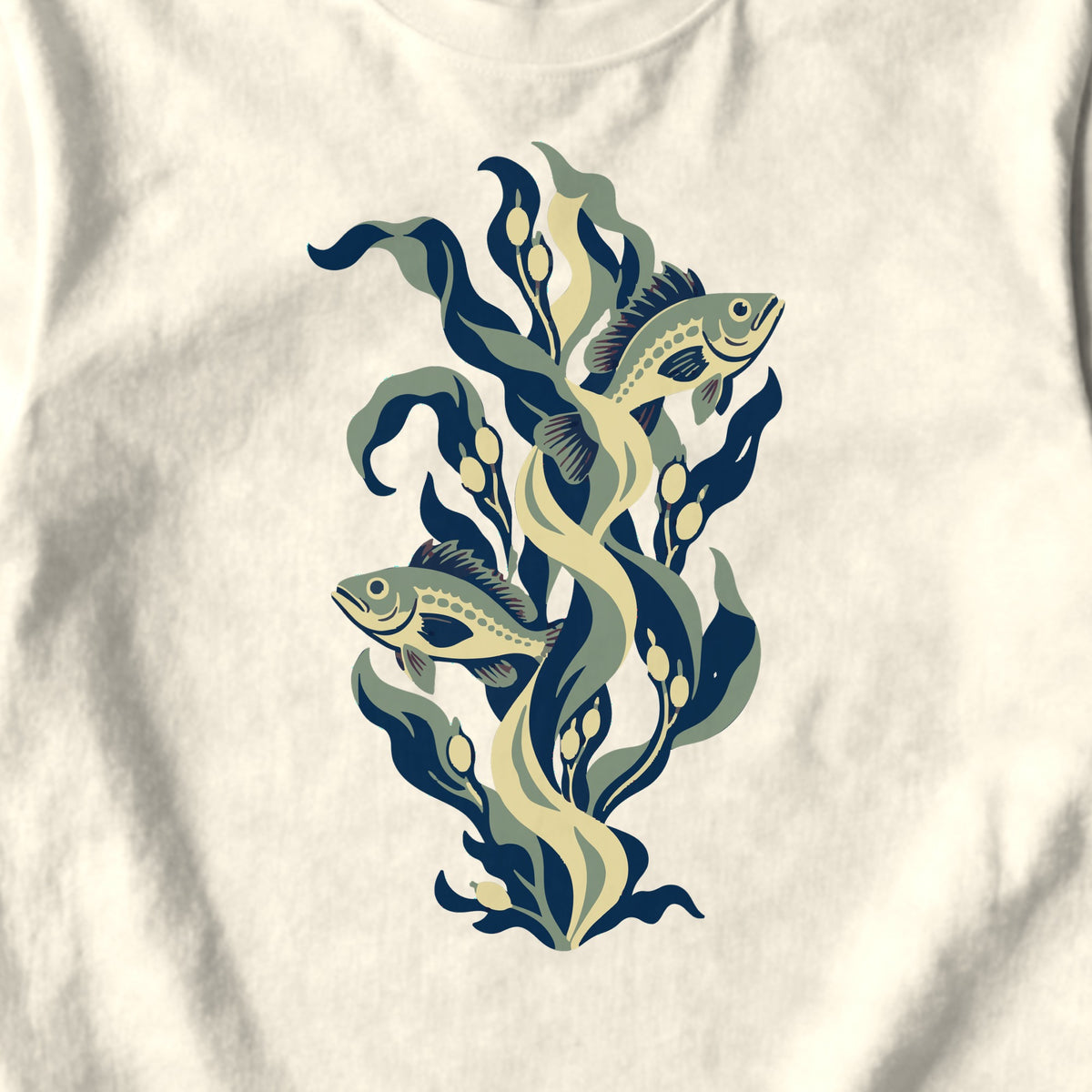 Kelp Forest Fish - design close-up · ivory