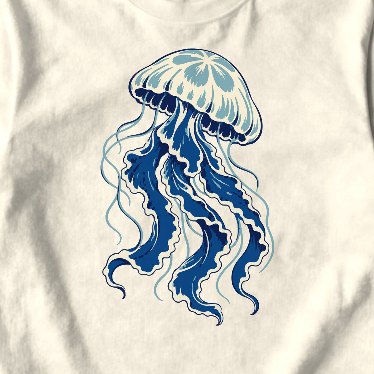 Moon Jellyfish - design close-up · ivory