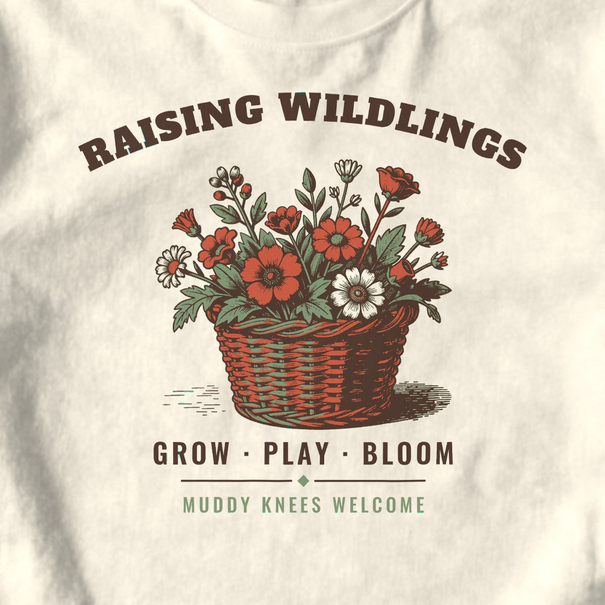 Raising Wildlings - design close-up · ivory