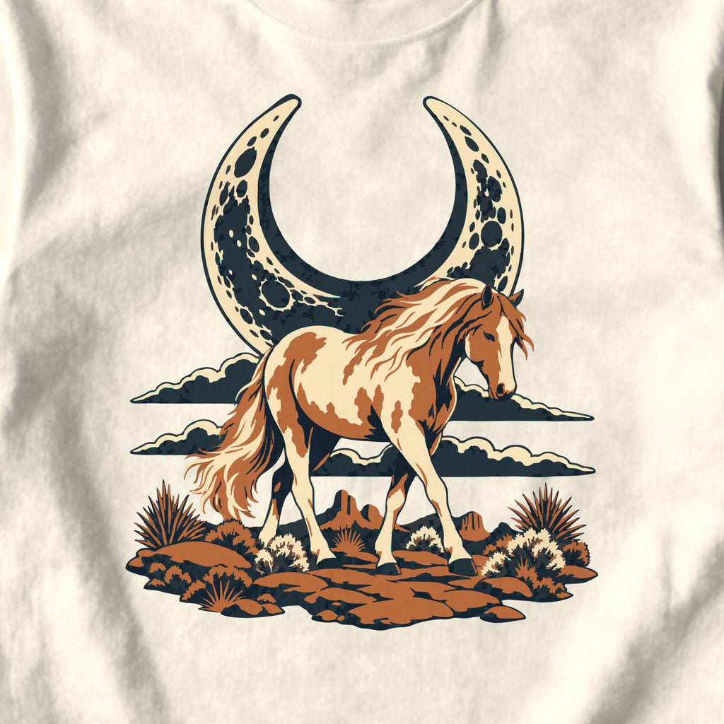 Moonlit Mustang - design close-up · ivory
