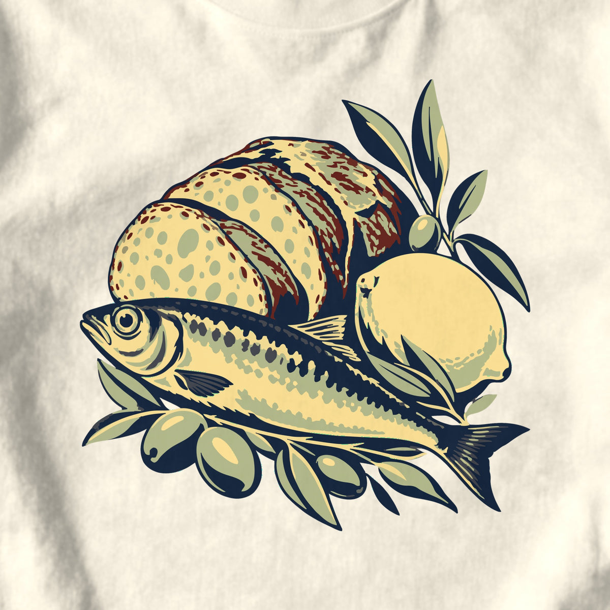 Fisherman's Lunch - design close-up · ivory