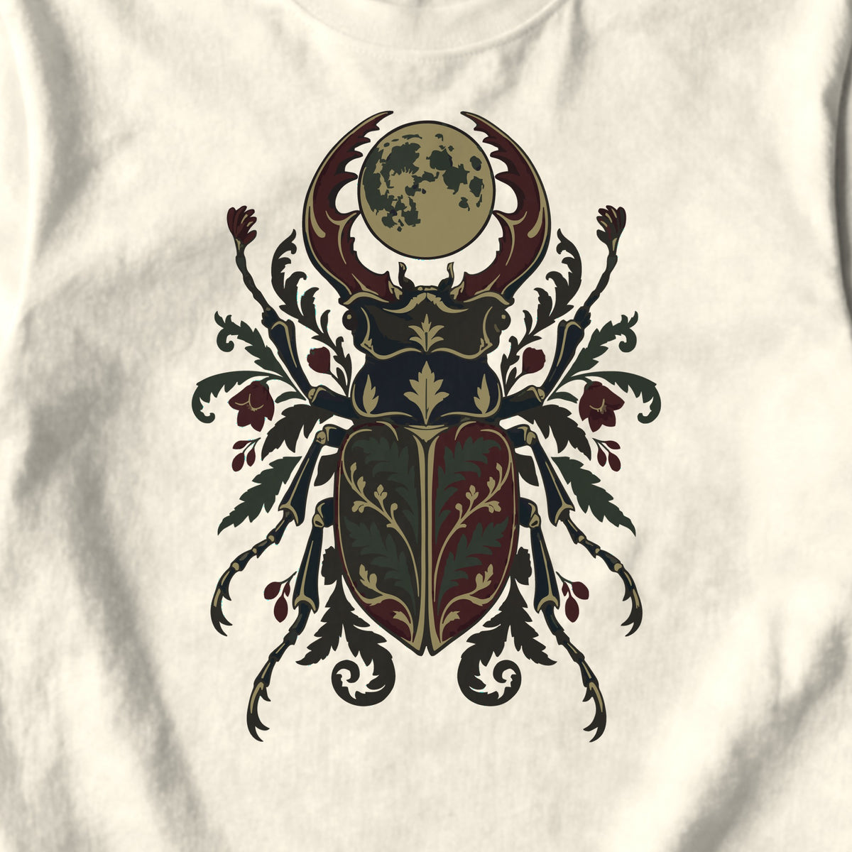 Moon Beetle - design close-up · ivory