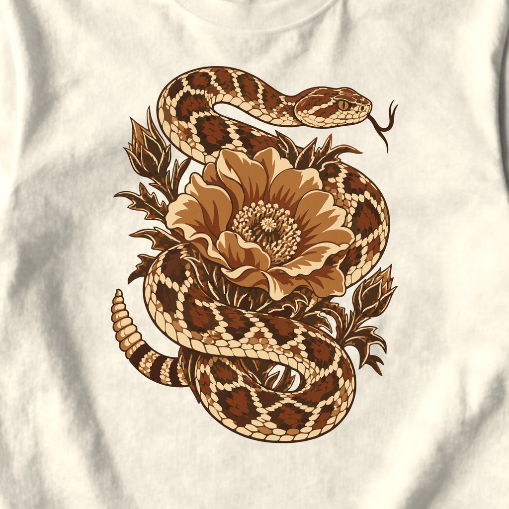 Rattlesnake Bloom - design close-up · ivory
