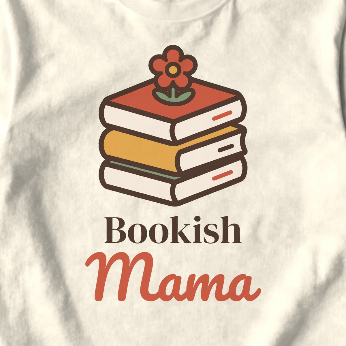Bookish Mama - design close-up · ivory