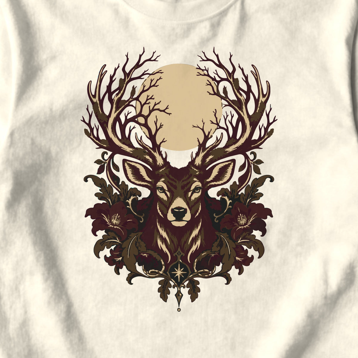 Moon Stag - design close-up · ivory