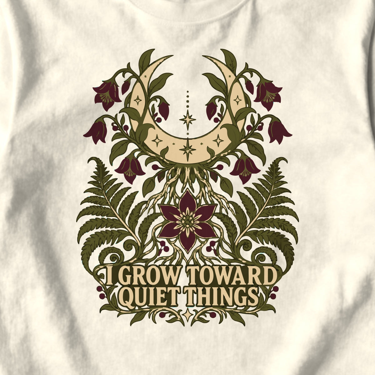 I Grow Toward Quiet Things - design close-up · ivory