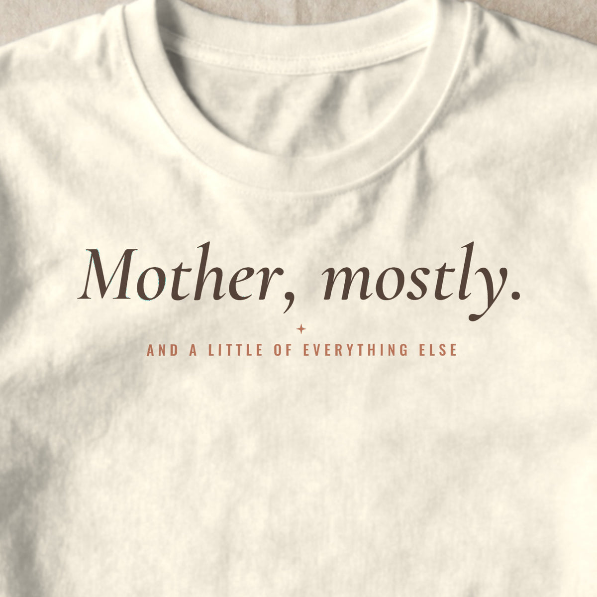 Mother, Mostly - design close-up · ivory