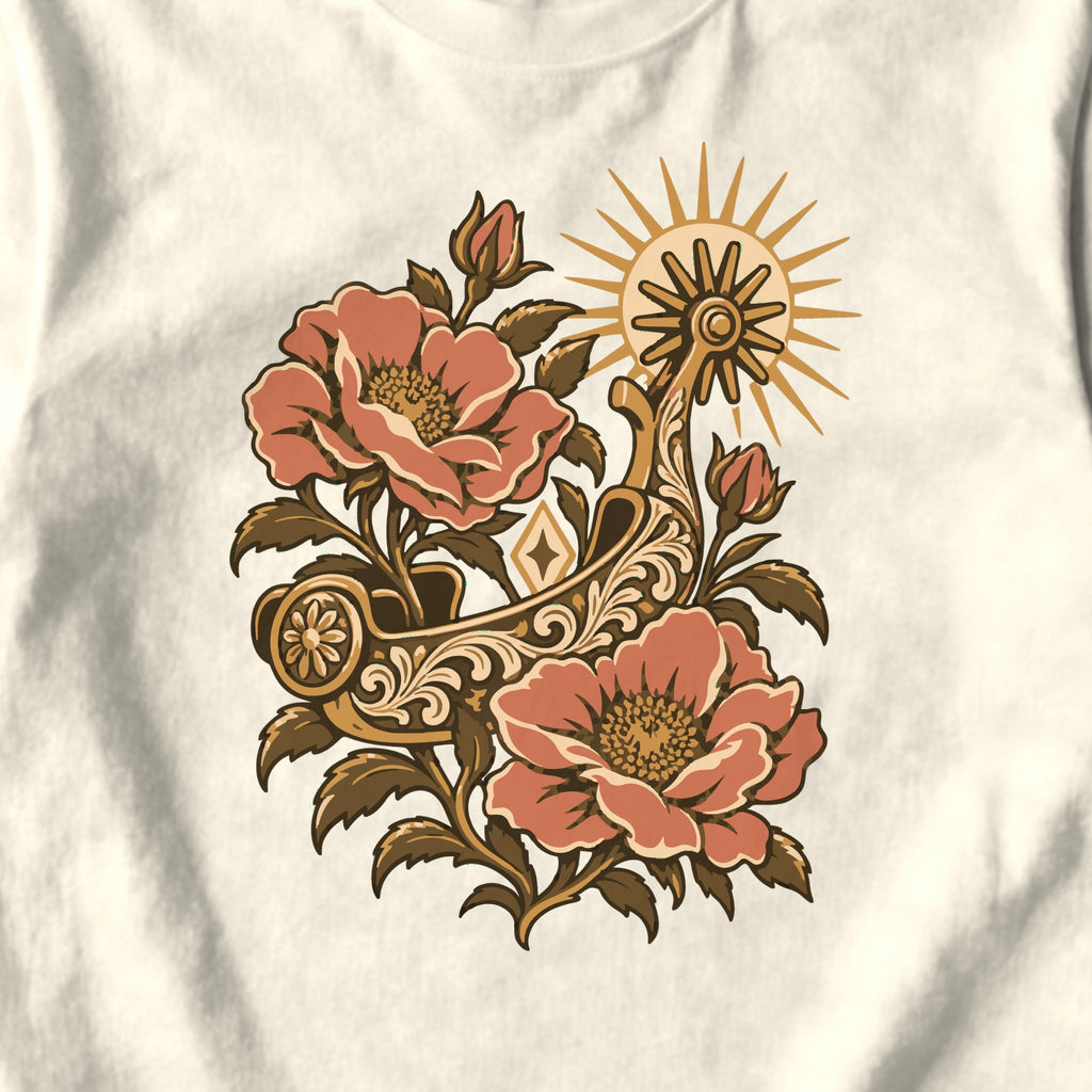 Western Rose Spur - design close-up · ivory