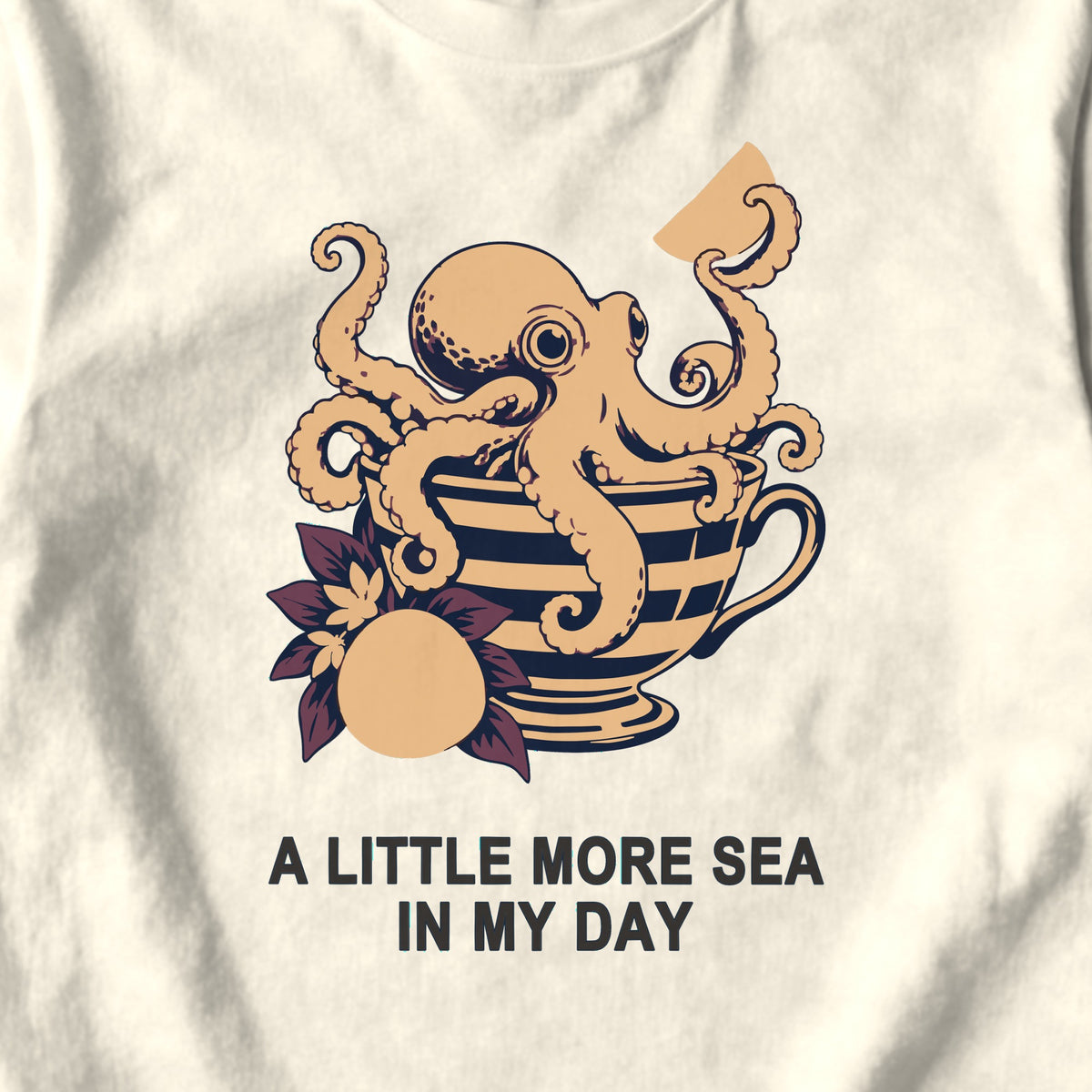 A Little More Sea in My Day - design close-up · ivory