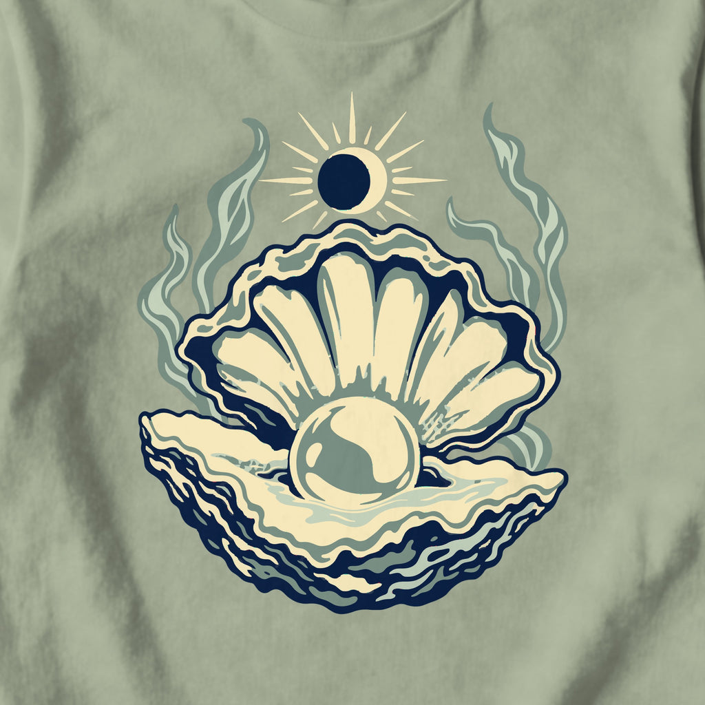 Pearl Oyster - design close-up · sage