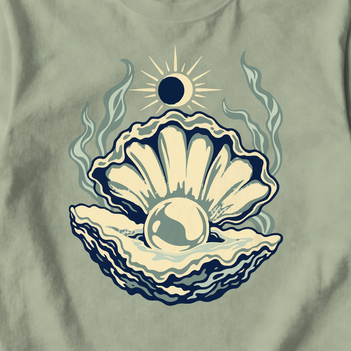 Pearl Oyster - design close-up · sage