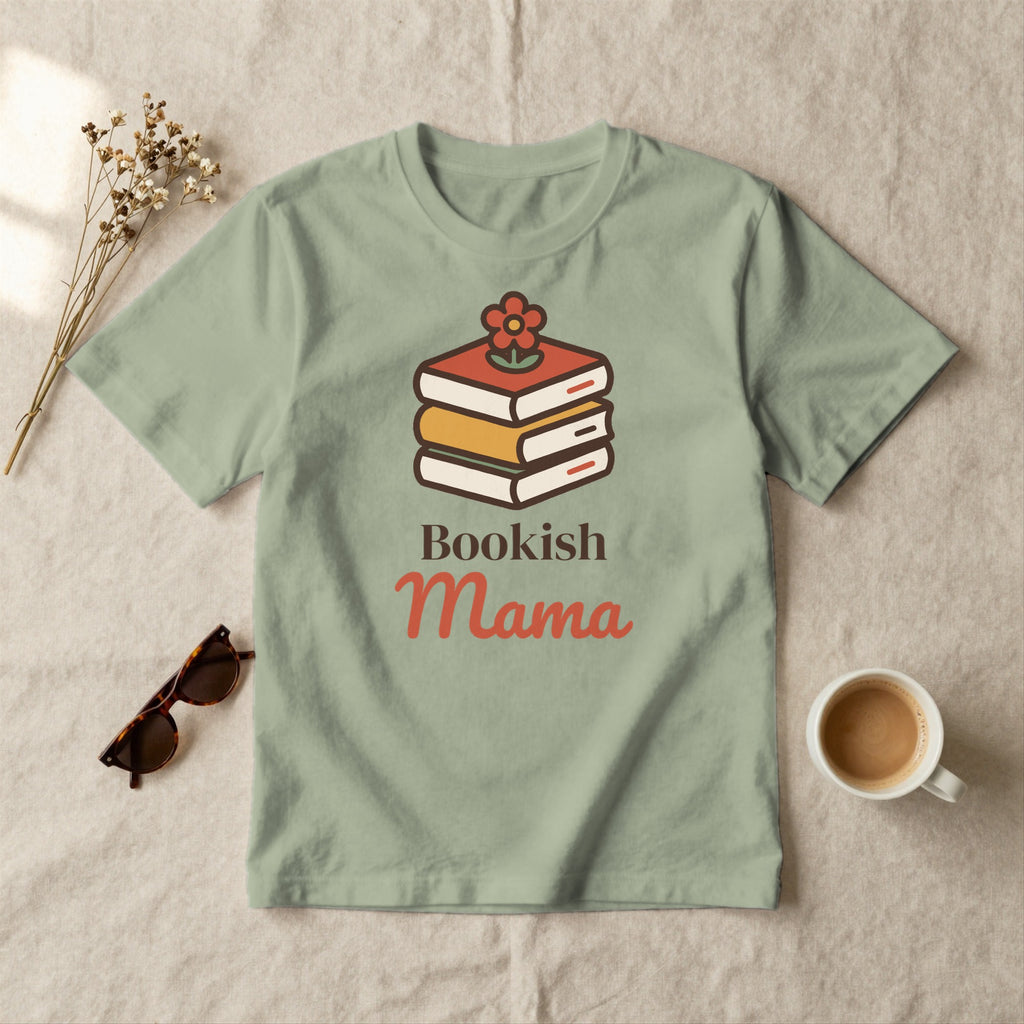 Bookish Mama - styled flat lay · sage