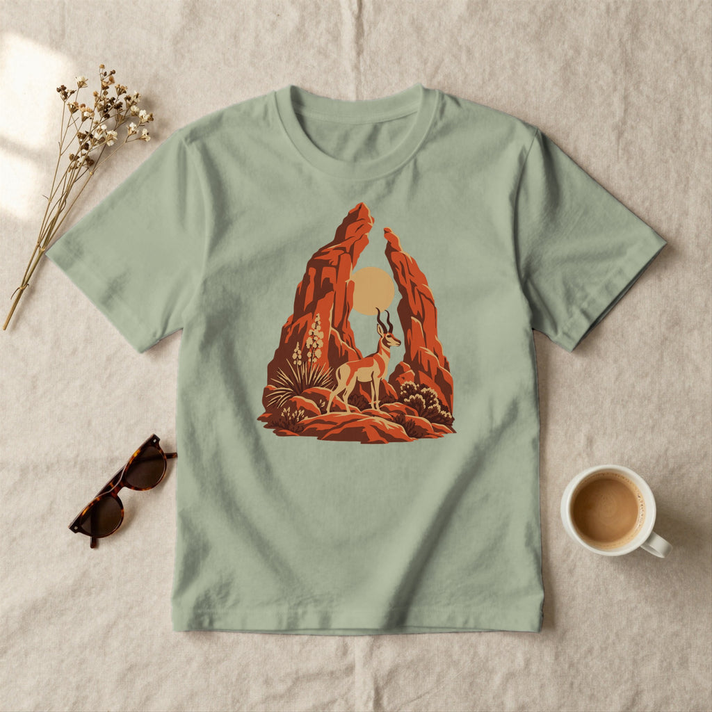 Red Rock Pronghorn - styled flat lay · sage