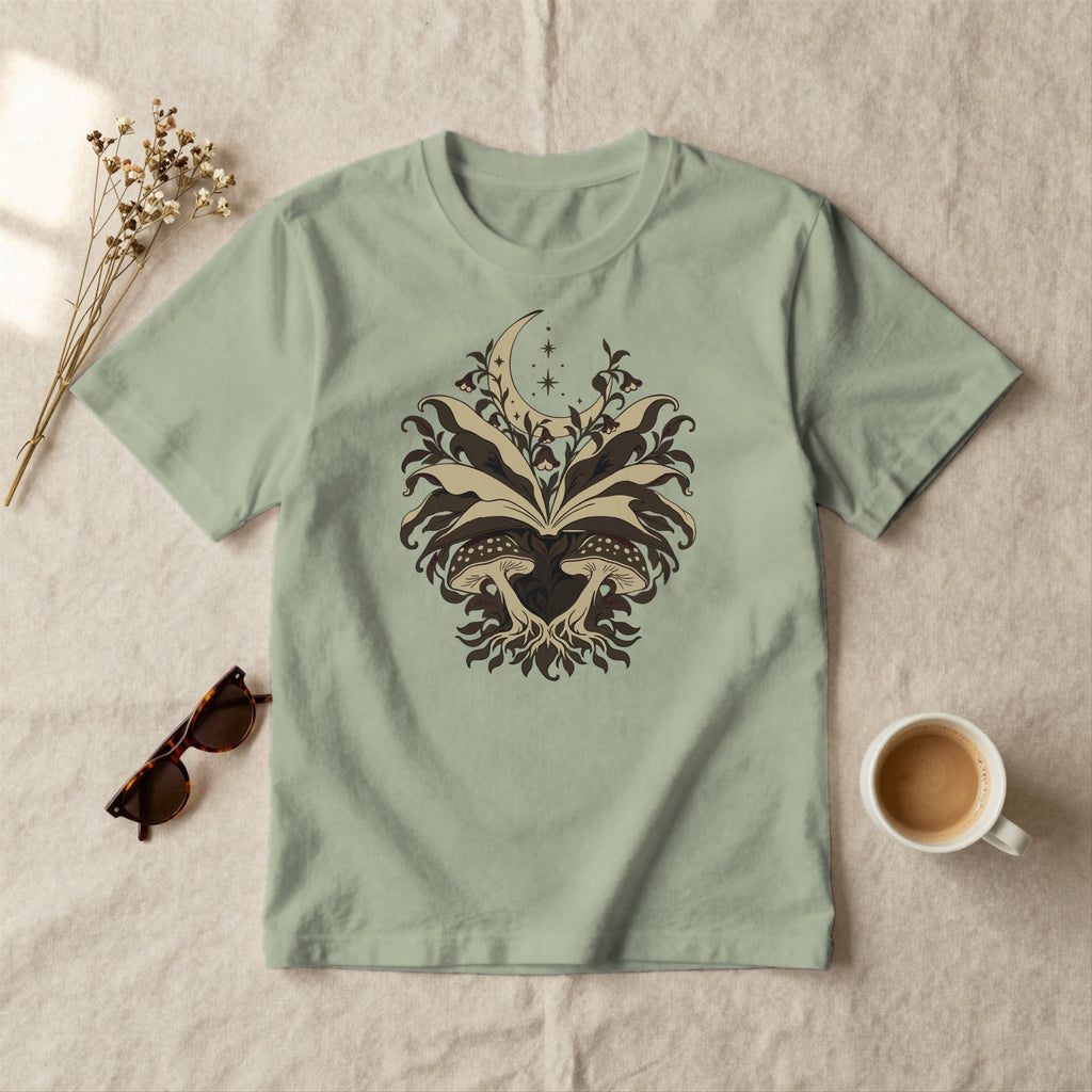 Midnight Toadstools - styled flat lay · sage