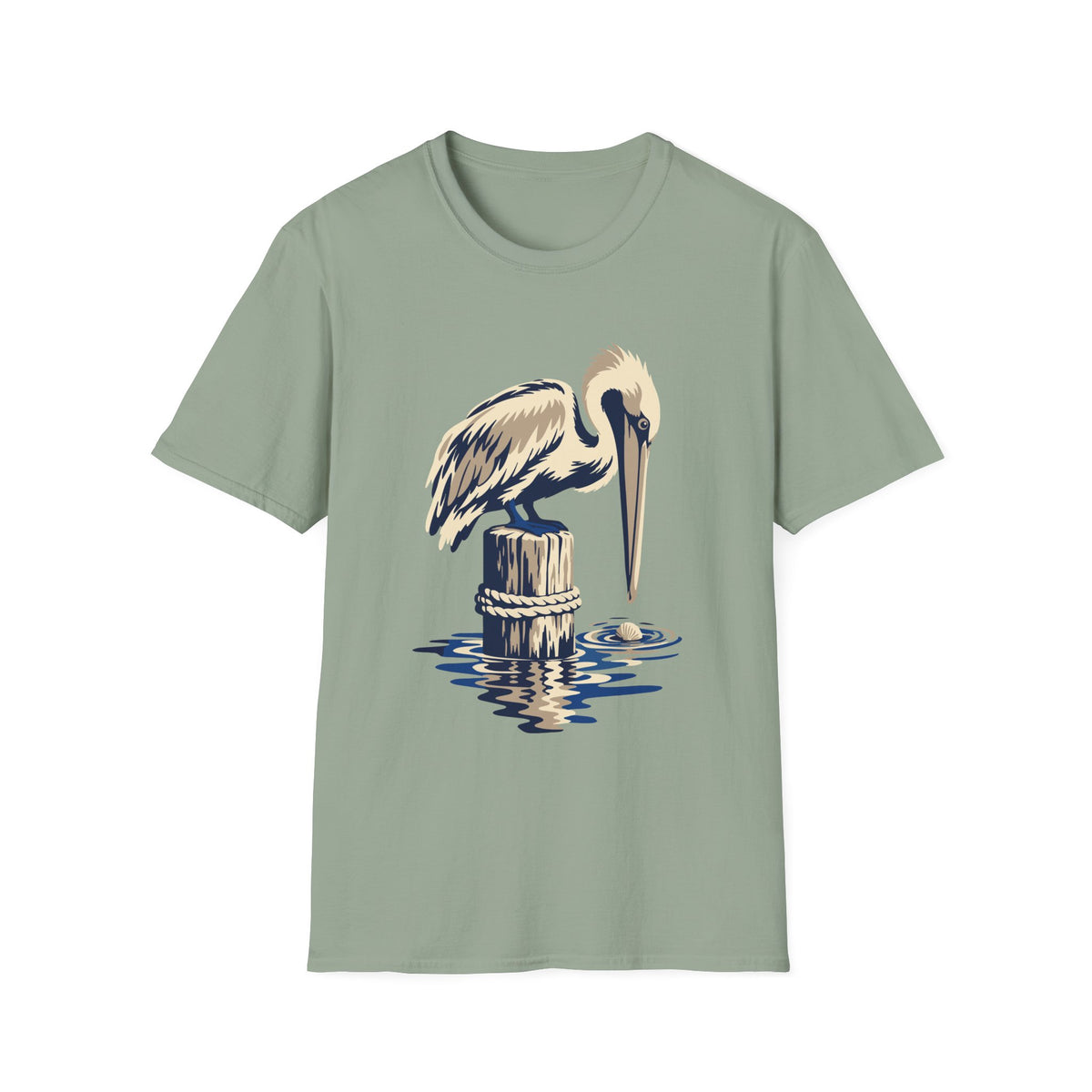 Pelican on a Piling Tee – Everyday Softstyle