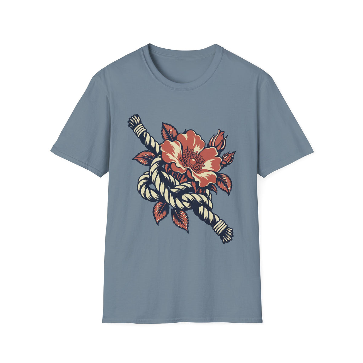 Sailor's Knot Rose Tee – Everyday Softstyle