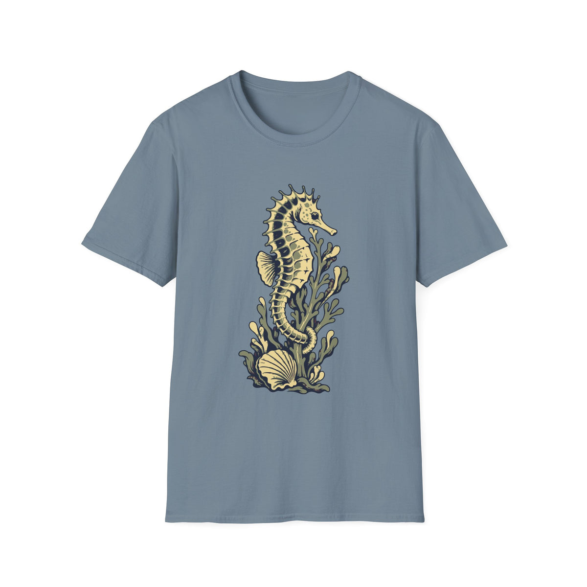 Seahorse and Kelp Tee – Everyday Softstyle