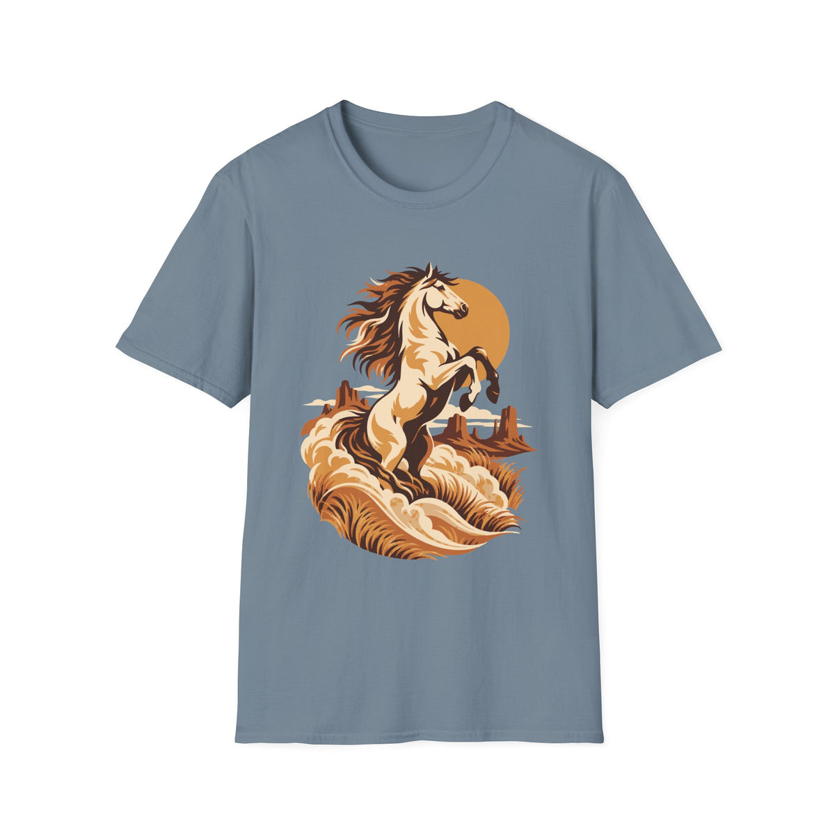 Mustang Sunset Tee – Everyday Softstyle