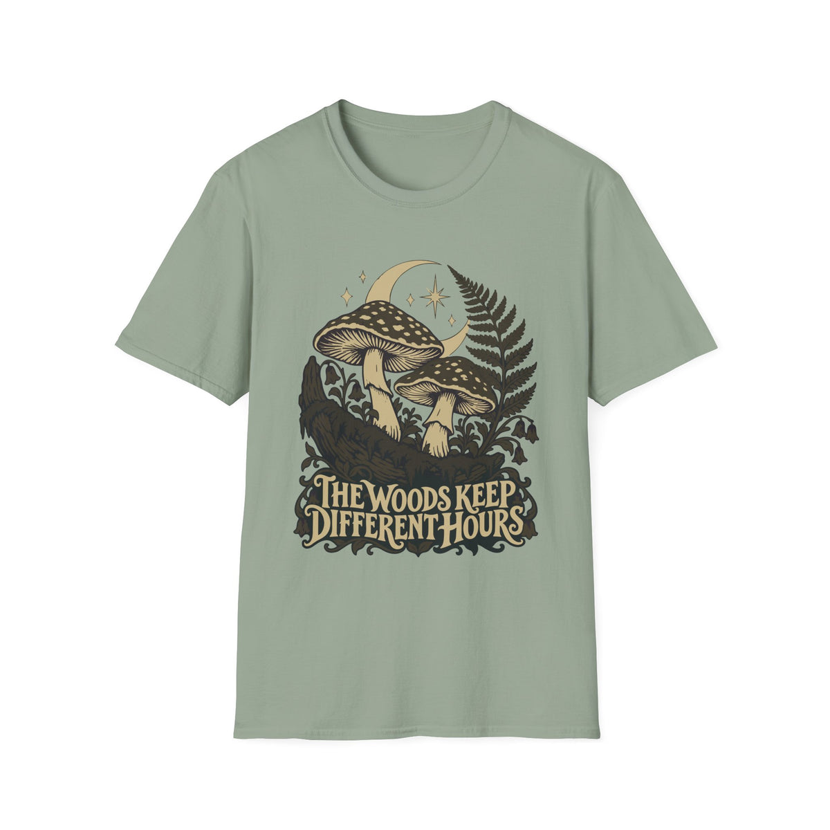The Woods Keep Different Hours Tee – Everyday Softstyle