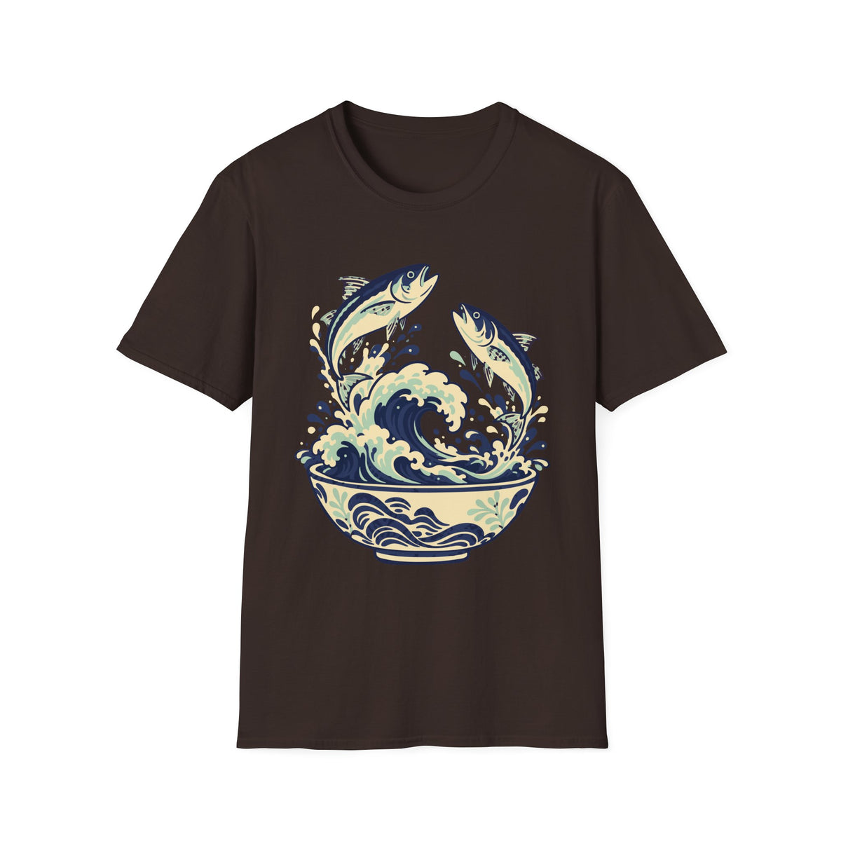 Leaping Fish Wave Bowl Tee – Everyday Softstyle