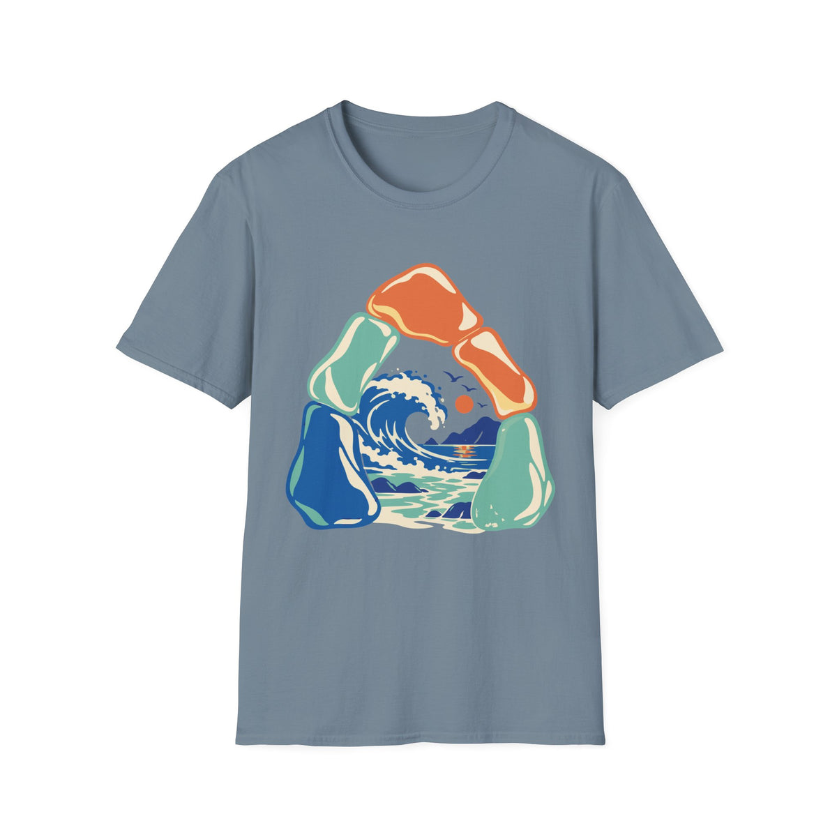 Sea Glass Wave Tee – Everyday Softstyle