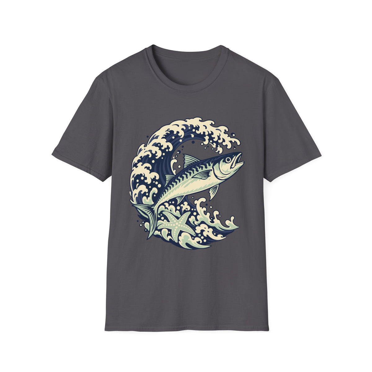 Mackerel Wave Tee – Everyday Softstyle