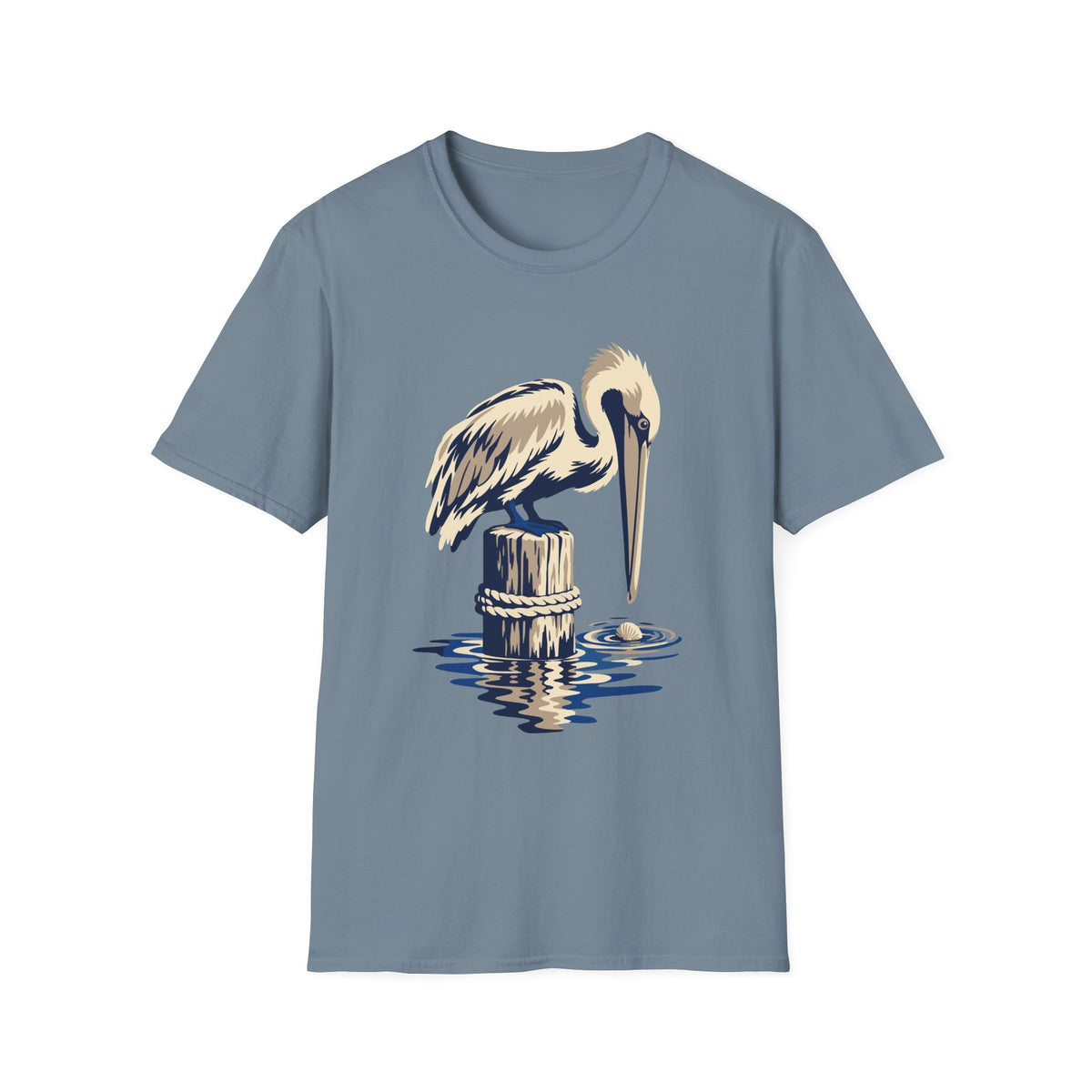 Pelican on a Piling Tee – Everyday Softstyle
