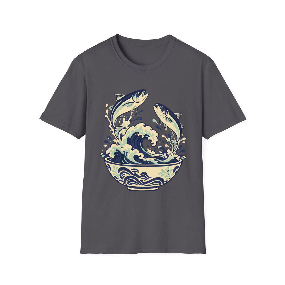 Leaping Fish Wave Bowl Tee – Everyday Softstyle