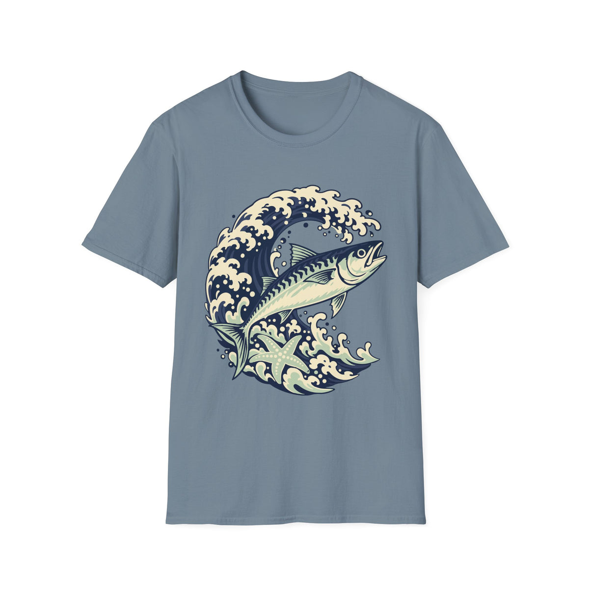 Mackerel Wave Tee – Everyday Softstyle