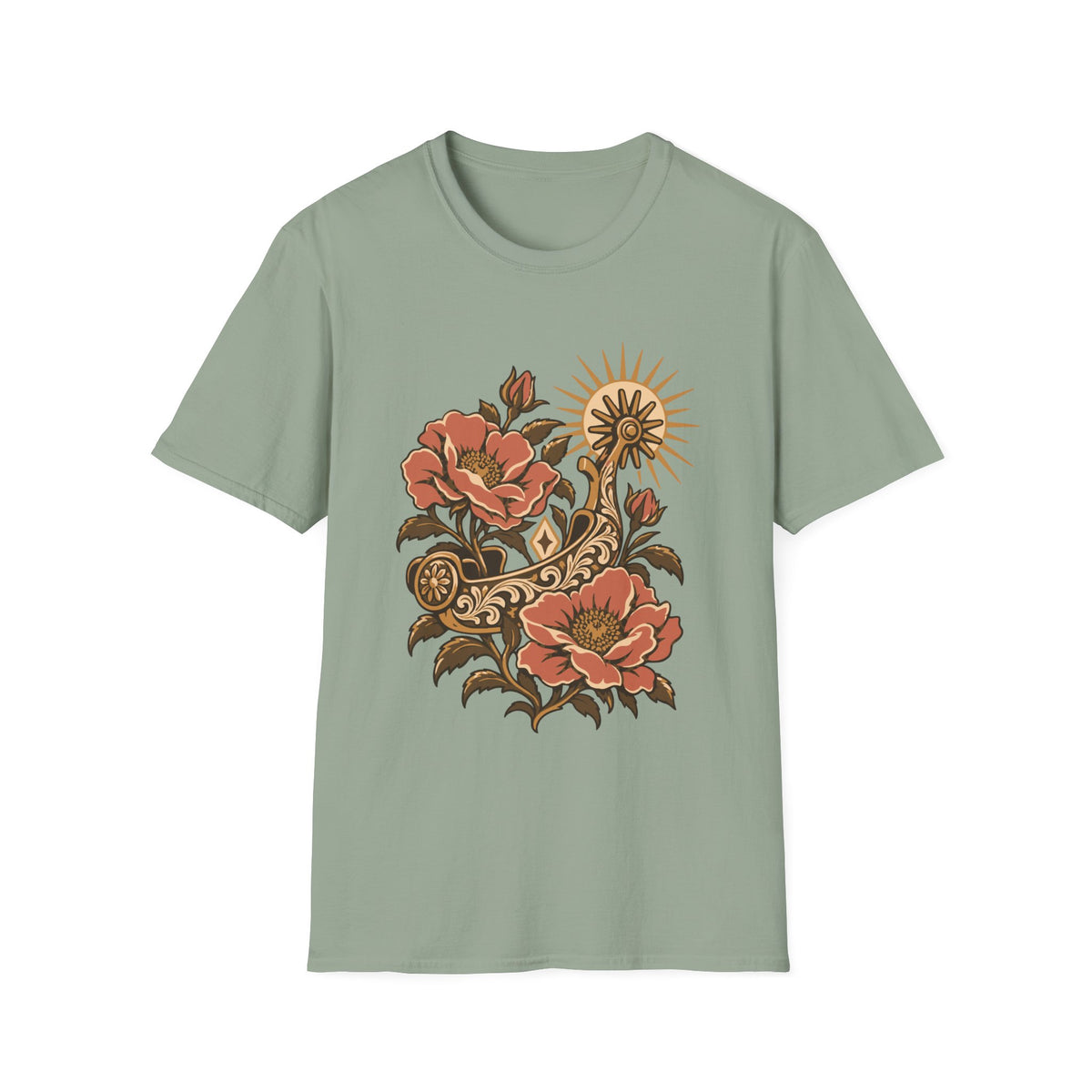 Western Rose Spur Tee – Everyday Softstyle