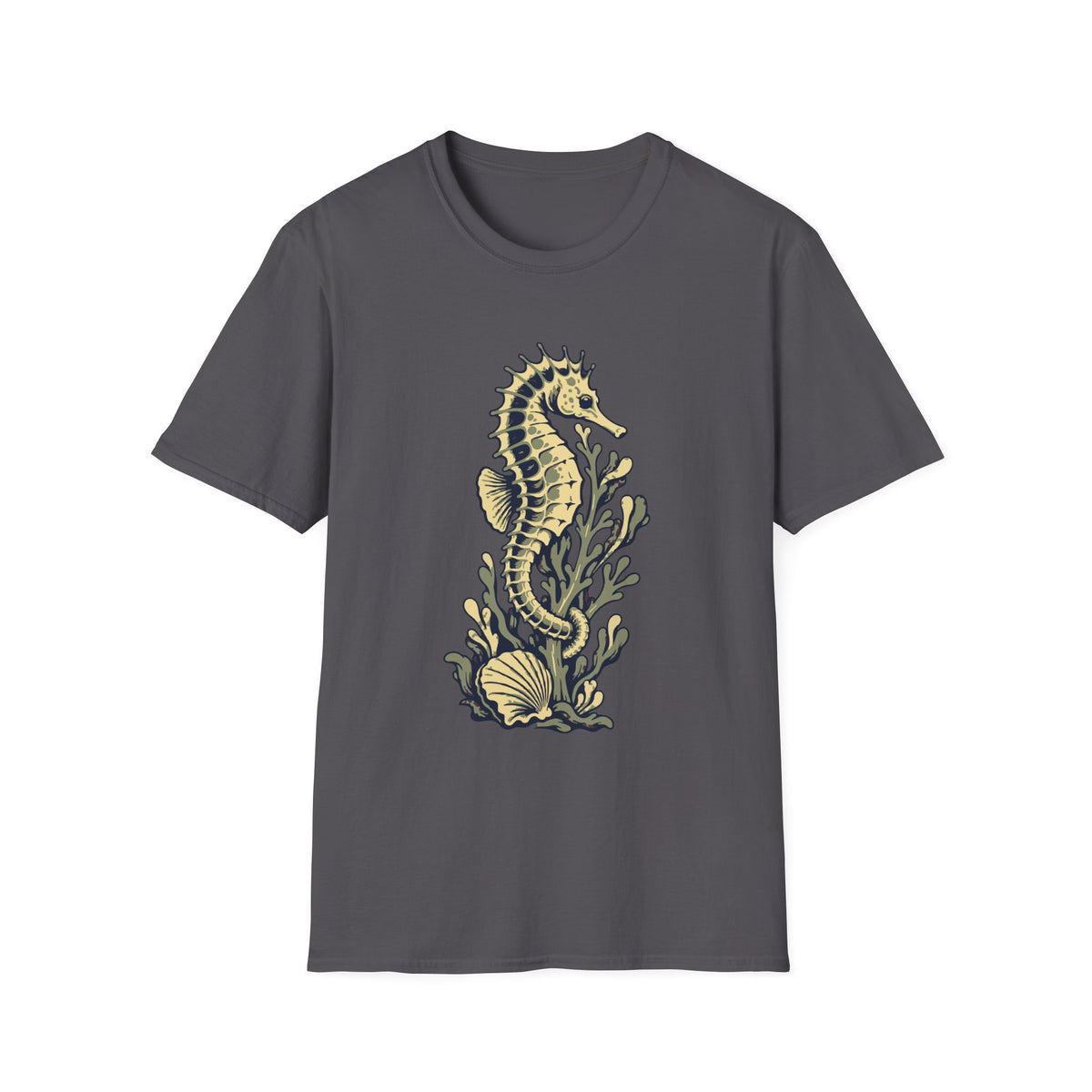 Seahorse and Kelp Tee – Everyday Softstyle